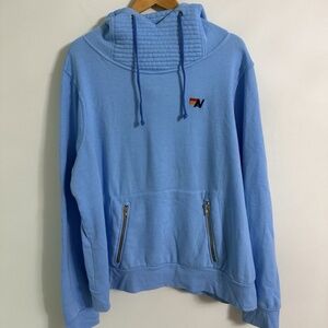 Aviator Nation Ninja Pullover Hoodie Light Blue XXL